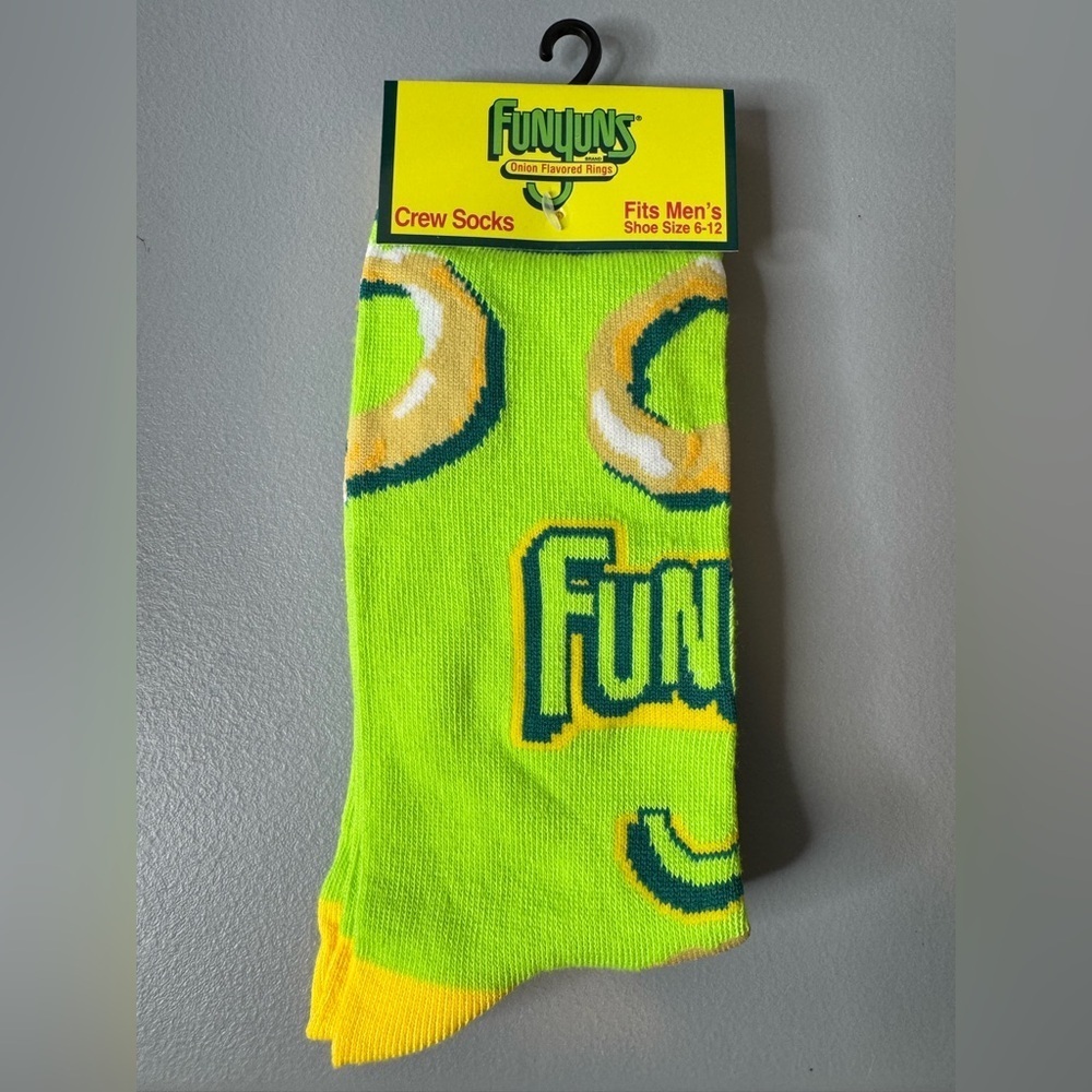 Funyuns Neon Green Crew Socks unisex